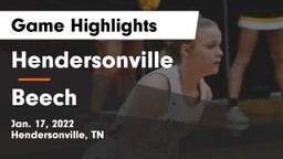 Hendersonville  vs Beech  Game Highlights - Jan. 17, 2022