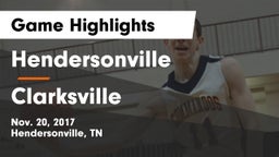 Hendersonville  vs Clarksville  Game Highlights - Nov. 20, 2017