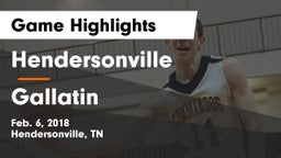 Hendersonville  vs Gallatin  Game Highlights - Feb. 6, 2018