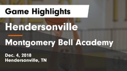 Hendersonville  vs Montgomery Bell Academy Game Highlights - Dec. 4, 2018