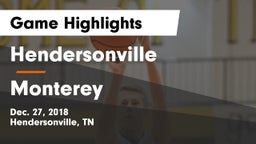 Hendersonville  vs Monterey  Game Highlights - Dec. 27, 2018