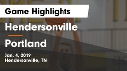 Hendersonville  vs Portland  Game Highlights - Jan. 4, 2019