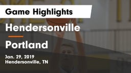 Hendersonville  vs Portland  Game Highlights - Jan. 29, 2019
