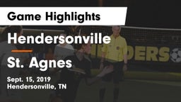 Hendersonville  vs St. Agnes Game Highlights - Sept. 15, 2019