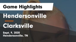 Hendersonville  vs Clarksville Game Highlights - Sept. 9, 2020