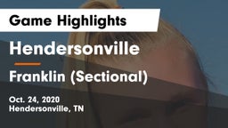 Hendersonville  vs Franklin  (Sectional) Game Highlights - Oct. 24, 2020