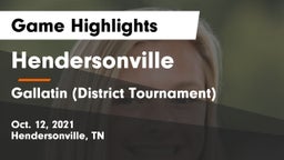 Hendersonville  vs Gallatin (District Tournament) Game Highlights - Oct. 12, 2021