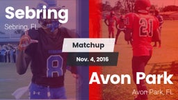 Matchup: Sebring  vs. Avon Park  2016
