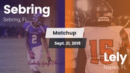 Matchup: Sebring  vs. Lely  2018