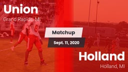 Matchup: Union  vs. Holland  2020