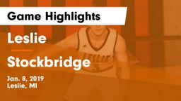 Leslie  vs Stockbridge  Game Highlights - Jan. 8, 2019