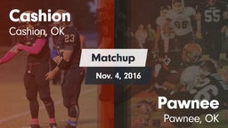 Matchup: Cashion  vs. Pawnee  2016