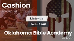 Matchup: Cashion  vs. Oklahoma Bible Academy 2017