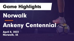 Norwalk  vs Ankeny Centennial  Game Highlights - April 8, 2022