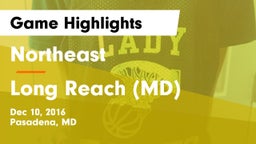Northeast  vs Long Reach  (MD) Game Highlights - Dec 10, 2016