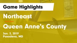Northeast  vs Queen Anne's County  Game Highlights - Jan. 2, 2019