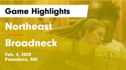 Northeast  vs Broadneck  Game Highlights - Feb. 4, 2020