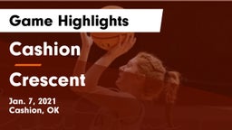 Cashion  vs Crescent  Game Highlights - Jan. 7, 2021