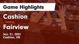 Cashion  vs Fairview  Game Highlights - Jan. 21, 2022