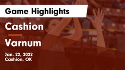 Cashion  vs Varnum  Game Highlights - Jan. 22, 2022