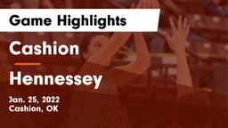 Cashion  vs Hennessey  Game Highlights - Jan. 25, 2022
