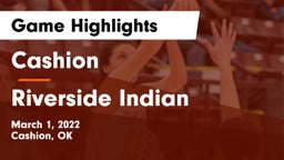 Cashion  vs Riverside Indian  Game Highlights - March 1, 2022