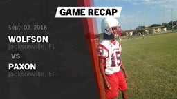 Recap: Wolfson  vs. Paxon  2016