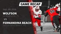 Recap: Wolfson  vs. Fernandina Beach  2016
