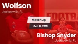 Matchup: Wolfson  vs. Bishop Snyder  2019