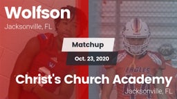 Matchup: Wolfson  vs. Christ's Church Academy 2020