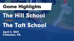 The Hill School vs The Taft School Game Highlights - April 3, 2022