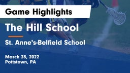 The Hill School vs St. Anne's-Belfield School Game Highlights - March 28, 2022