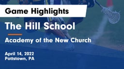 The Hill School vs Academy of the New Church  Game Highlights - April 14, 2022