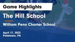 The Hill School vs William Penn Charter School Game Highlights - April 17, 2023
