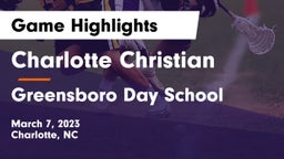 Charlotte Christian  vs Greensboro Day School Game Highlights - March 7, 2023