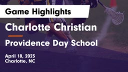 Charlotte Christian  vs Providence Day School Game Highlights - April 18, 2023