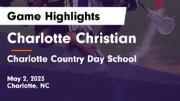 Charlotte Christian  vs Charlotte Country Day School Game Highlights - May 2, 2023