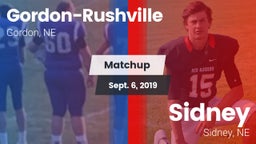 Matchup: Gordon-Rushville vs. Sidney  2019