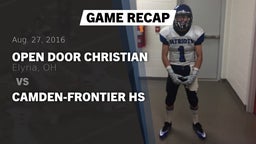 Recap: Open Door Christian  vs. Camden-Frontier HS 2016