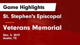 St. Stephen's Episcopal  vs Veterans Memorial  Game Highlights - Dec. 5, 2019