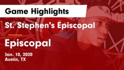 St. Stephen's Episcopal  vs Episcopal  Game Highlights - Jan. 10, 2020
