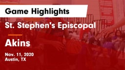 St. Stephen's Episcopal  vs Akins  Game Highlights - Nov. 11, 2020