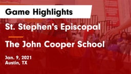 St. Stephen's Episcopal  vs The John Cooper School Game Highlights - Jan. 9, 2021