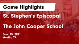 St. Stephen's Episcopal  vs The John Cooper School Game Highlights - Jan. 15, 2021