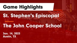 St. Stephen's Episcopal  vs The John Cooper School Game Highlights - Jan. 14, 2023