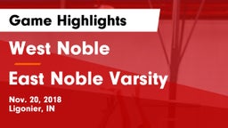 West Noble  vs East Noble Varsity Game Highlights - Nov. 20, 2018