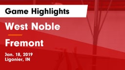 West Noble  vs Fremont  Game Highlights - Jan. 18, 2019