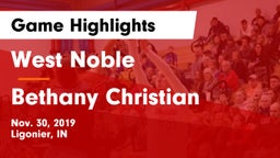 West Noble  vs Bethany Christian  Game Highlights - Nov. 30, 2019