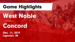 West Noble  vs Concord  Game Highlights - Dec. 11, 2019