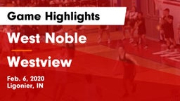 West Noble  vs Westview Game Highlights - Feb. 6, 2020
